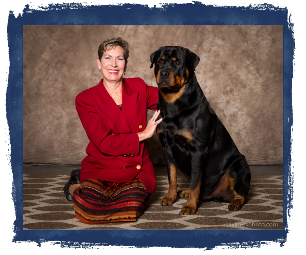 German Rottweiler Breeder Tommye Parker With Grand Champion Bruce